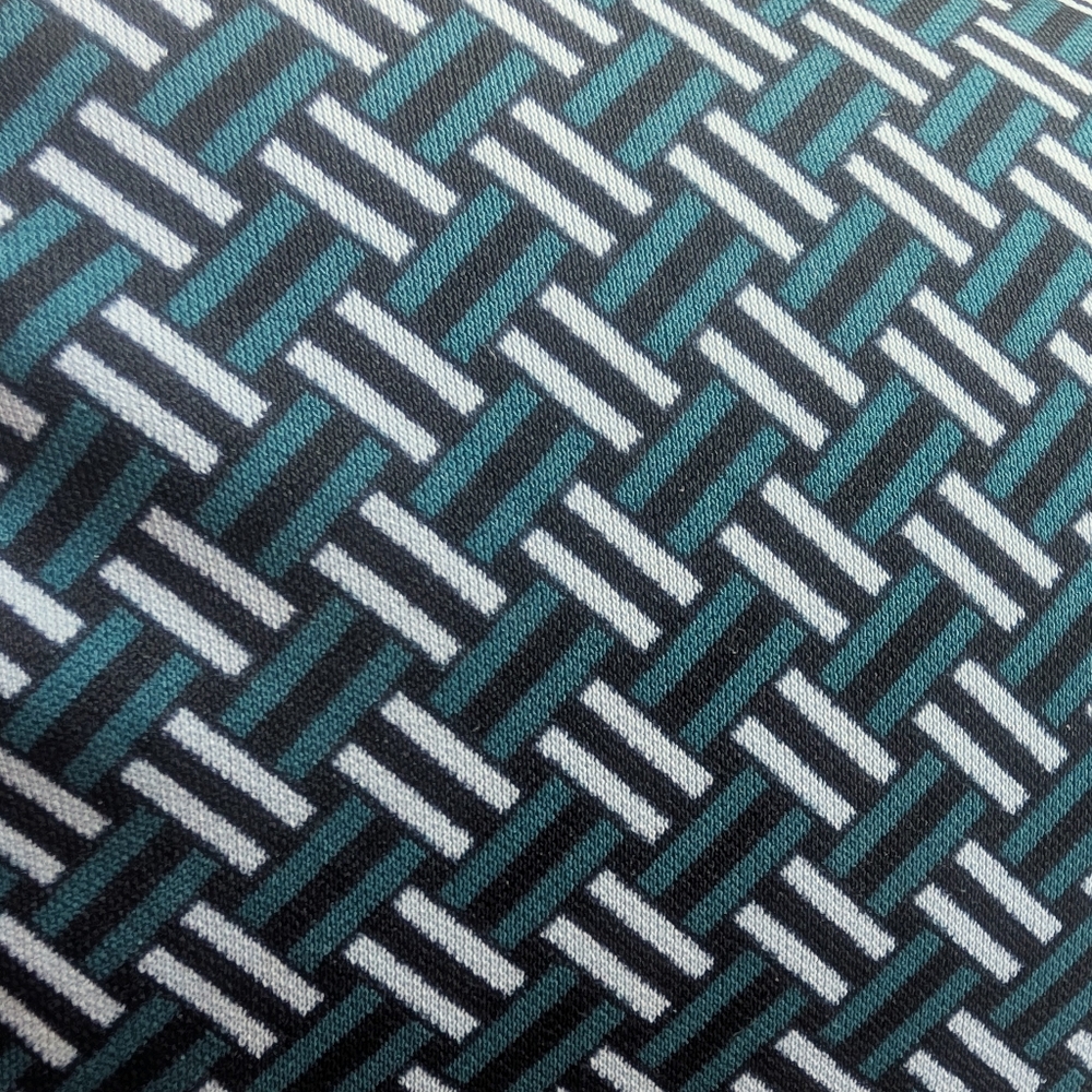 Ann Taylor Teal Black and White Midi Dress - Picture 2 of 5